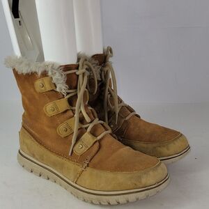 Sorel Joan Explorer Suede Leather Women's Ankle Booties